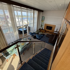 View to downstairs from upstairs landing