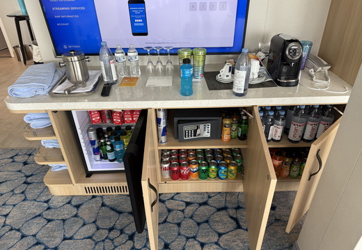 Fully stocked (and constantly replenished) mini-bar