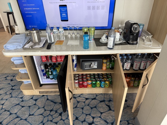 Fully stocked (and constantly replenished) mini-bar